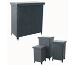 PEDESTALS AND DESK 
